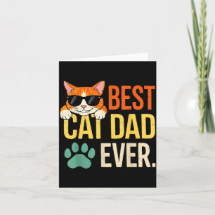 Carte Papa Chat Drôle pour Hommes Papa Papa Femmes Fête