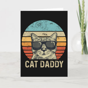 Carte Papa Chat Rétro Lunettes de Soleil Chat Cool Cadea