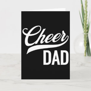 Carte Papa cheerleader rouge et blanc tenue de cheerlead