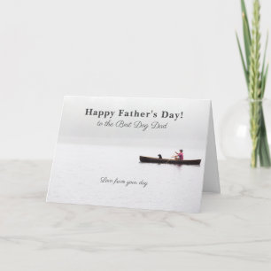 Carte Papa Chien Lac de Voile pour la Fête des Pères