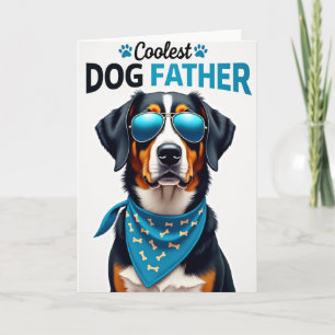 Carte Papa Chien le Plus Cool de Chevron