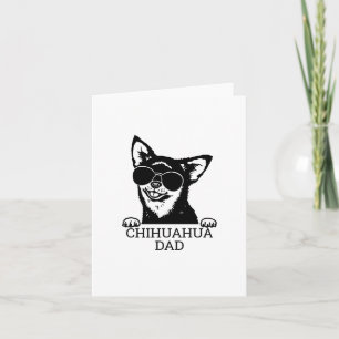 Carte Papa Chihuahua portant des lunettes Fête des pères
