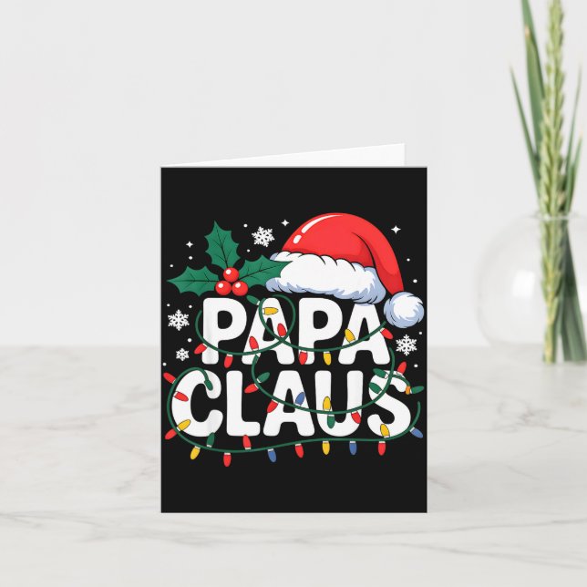 Carte Papa Claus Christmas Lights Santa Family Matching  (Devant)