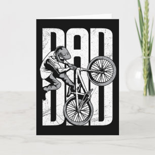 Carte Papa cycliste VTT BMX Bonne fête des Pères