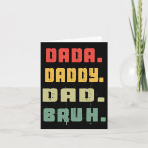 Carte Papa Dada Papa Bruh Fête Des Pères Vintage Drôle D