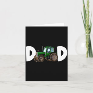 Carte Papa Daddy du garçon d'anniversaire enfant tracteu