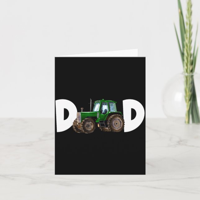 Carte Papa Daddy du garçon d'anniversaire enfant tracteu (Devant)