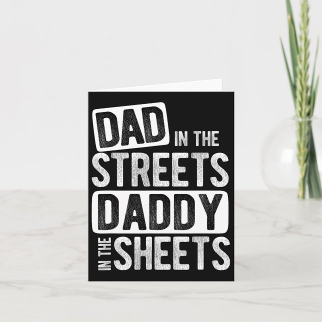 Carte Papa Dans Les Rues Papa Dans Les Draps Meilleur Pa (Devant)