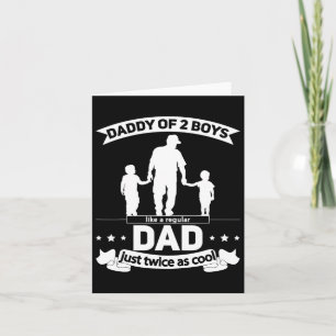 Carte Papa De 2 Garçons Fête des pères Papa De Deux Fils