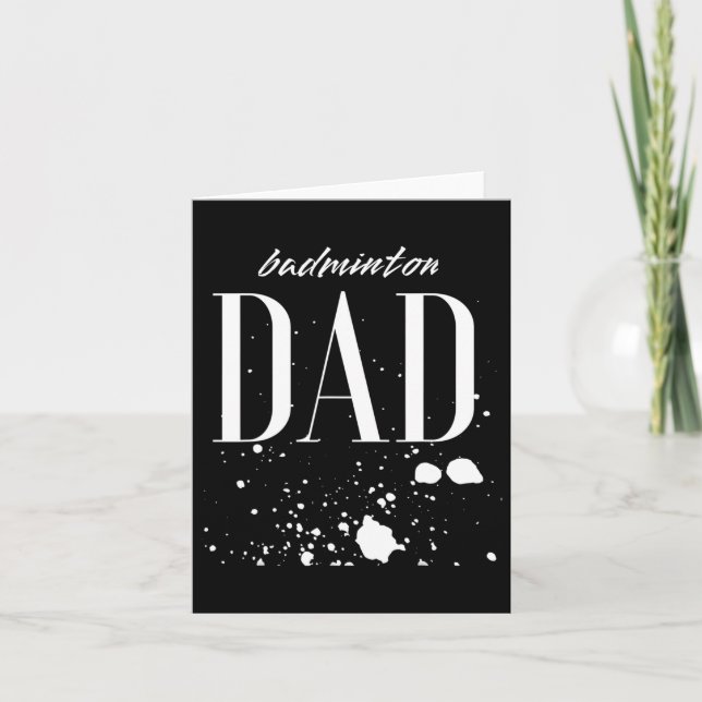 Carte Papa de badminton masculin jour de match plus gran (Devant)