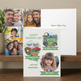 Carte Papa de baseball tout américain Multi Photo Fête d