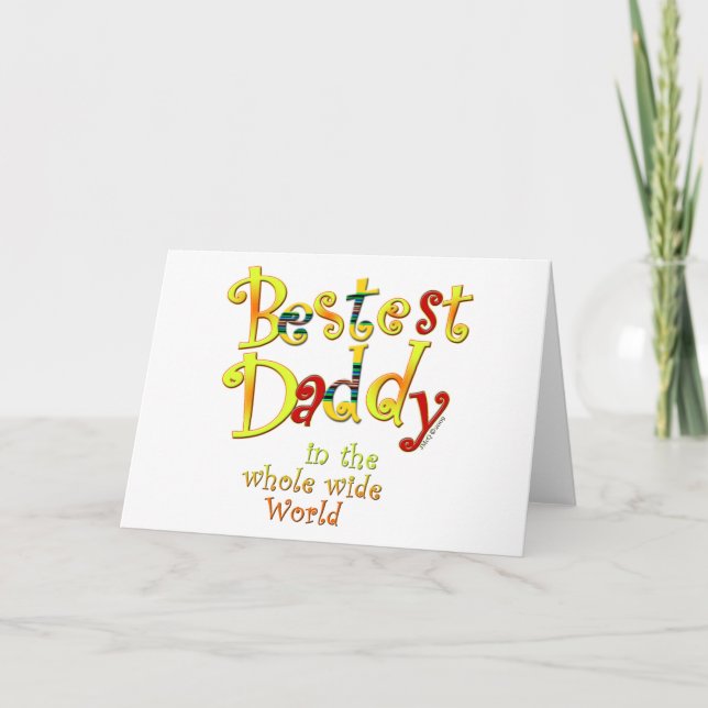Carte Papa de Bestest dans le monde large de totalité (Devant)