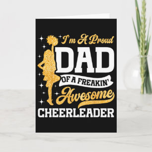 Carte Papa de Cheerleading Papa Je Suis Un Papa Fier De
