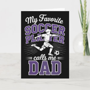 Carte Papa de footballeur Mon joueur de foot préféré m'a