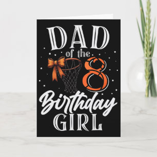 Carte Papa de huit 8 ans Fille d'anniversaire squelette