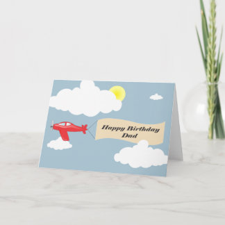 Carte Papa de joyeux anniversaire - papa d'avion