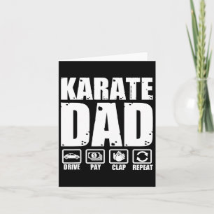 Carte Papa de karaté drôle arts martiaux père humour pèr