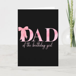 Carte Papa de la fille d'anniversaire Famille Rose Coque
