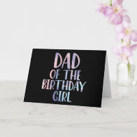 Papa de la fille d'anniversaire Tie Dye Coloré Ann