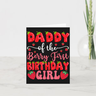 Carte Papa de la fille de la première fête d'anniversair