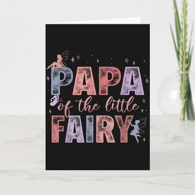 Carte Papa de la petite fée fille du 1er anniversaire Fa (Devant)