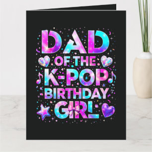 Carte Papa de l'anniversaire de la K-Pop musique coréenn
