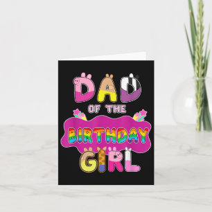 Carte Papa De L'Anniversaire Fille Famille Pig Party Déc
