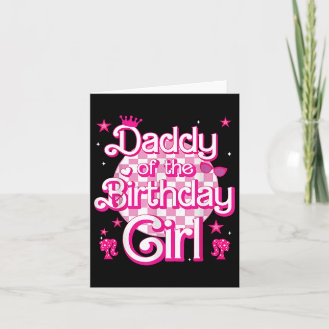Carte Papa De L'Anniversaire Fille Poupée Anniversaire F (Devant)