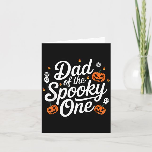 Carte Papa de l'enfant effrayant Funny premier Halloween (Devant)