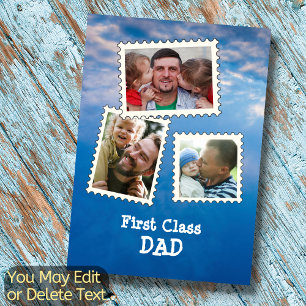 Carte Papa de première classe Meilleur papa jamais 3 pho