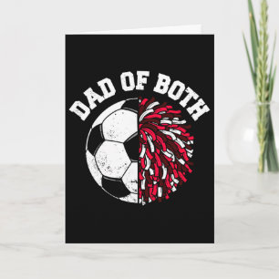 Carte Papa des deux Papa de foot Papa cheer Papa drôle d