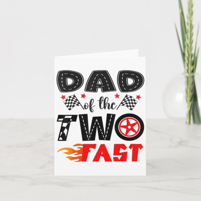 Carte Papa Des Deux Rapides 2E Voiture De Course Boy (Devant)