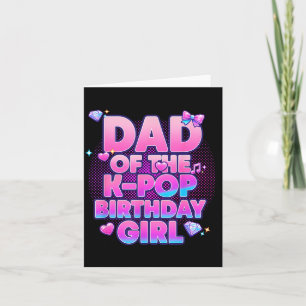 Carte Papa des filles d'anniversaire K-Pop de musique co