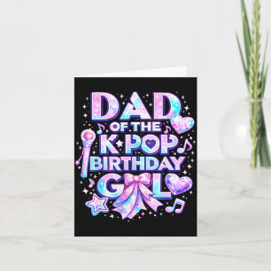 Carte Papa des filles d'anniversaire k-pop musique corée