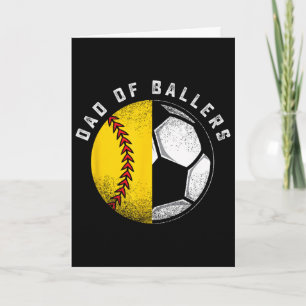Carte Papa des mordus du ballon Père Fils Softball Joueu