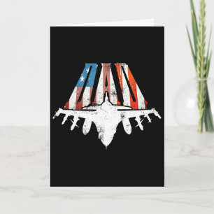 Carte Papa Drapeau Américain Avion De Chasse Fête Des Pè