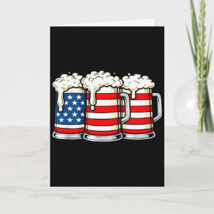 Carte Papa drôle aimant la bière du 4 juillet hommes buv