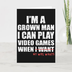 Carte Papa drôle de joueur je peux jouer aux jeux vidéo 