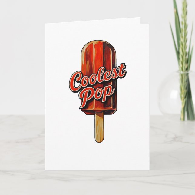 Carte Papa drôle de la Fête des Pères rétro le plus cool (Devant)