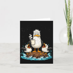 Carte Papa drôle mouette Fête des pères Mouvette humour