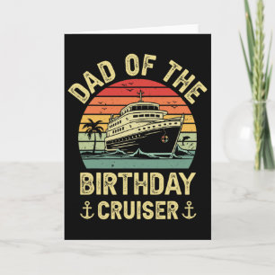 Carte Papa du bateau d'anniversaire Croisière Vacances d