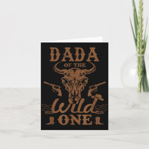 Carte Papa du cow-boy western rodéo sauvage fête maman