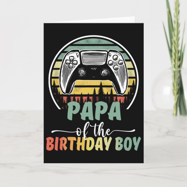 Carte Papa Du Joueur Vidéo Enfant Anniversaire Correspon (Devant)