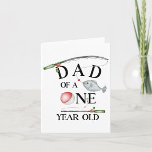 Carte Papa D'Un An Pêcheur Garçon 1er Anniversaire Ofi