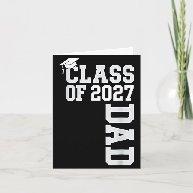 Carte Papa d'un diplômé de l'école supérieure de 2027 (Devant)