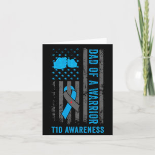 Carte Papa d'un guerrier T1D diabétique de type 1 pour h