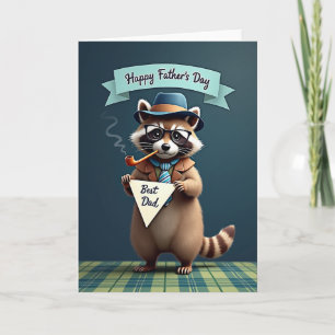 Carte Papa Élégant en Bois