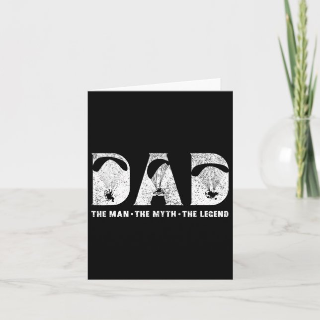 Carte Papa en paramoteur l'homme le mythe la légende Pap (Devant)
