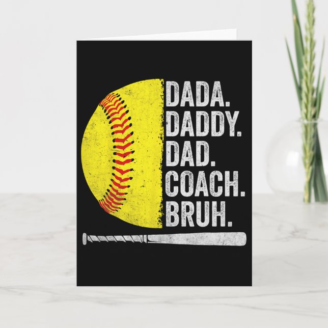 Carte Papa entraîneur Softll Fête des pères Funny Softll (Devant)