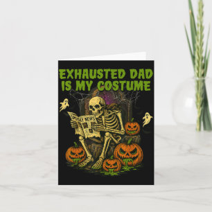 Carte Papa Épuisé Est Mon Costume Drôle Papa Corresponda